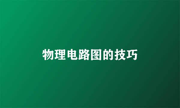 物理电路图的技巧