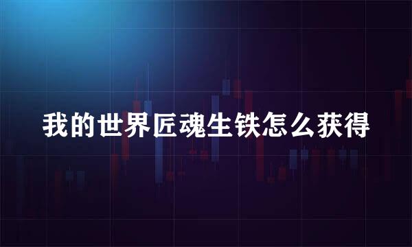 我的世界匠魂生铁怎么获得