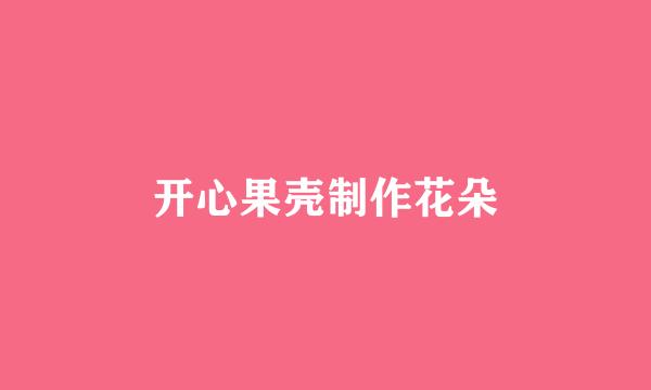开心果壳制作花朵