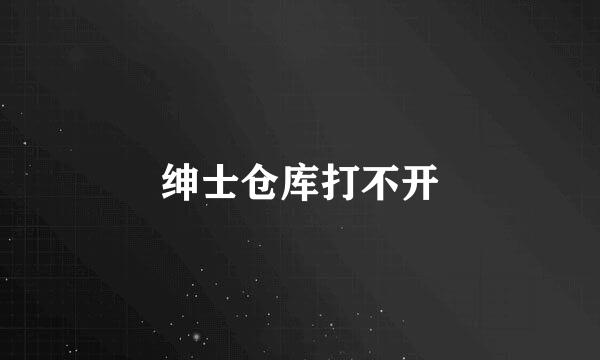 绅士仓库打不开