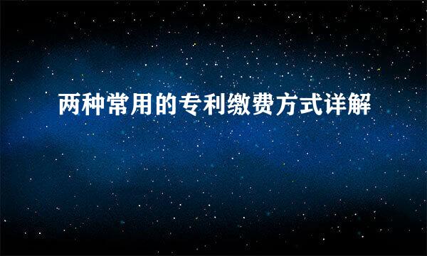 两种常用的专利缴费方式详解