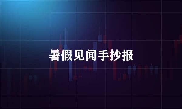 暑假见闻手抄报