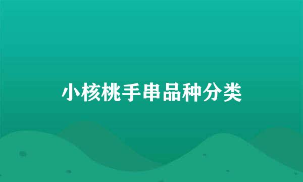 小核桃手串品种分类
