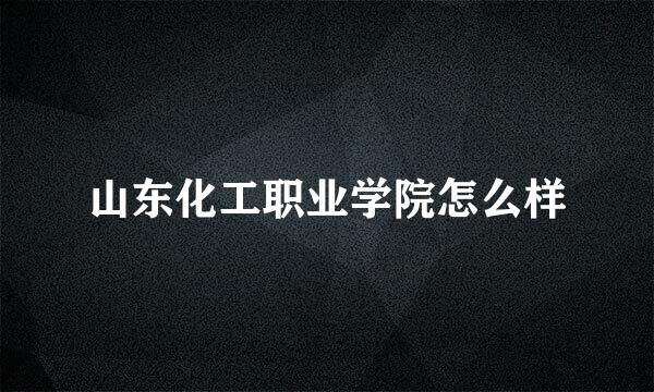 山东化工职业学院怎么样