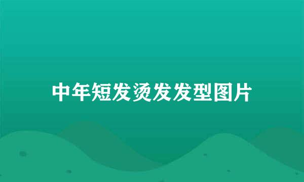 中年短发烫发发型图片