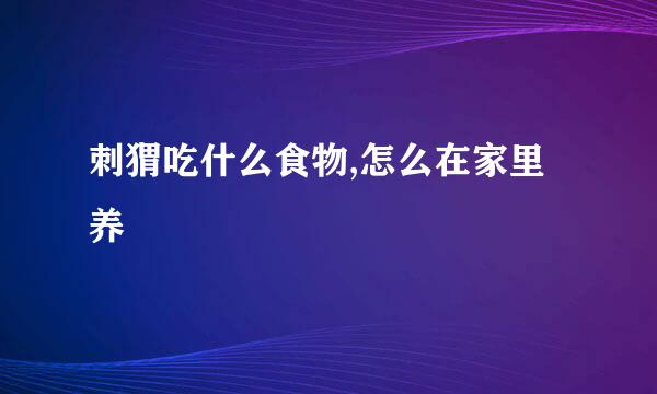 刺猬吃什么食物,怎么在家里养