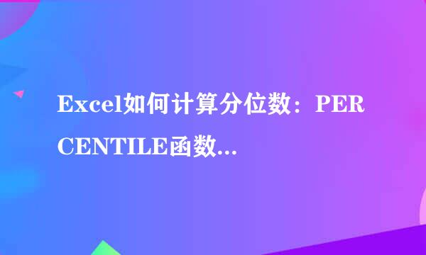Excel如何计算分位数：PERCENTILE函数用法实例