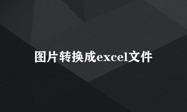 图片转换成excel文件