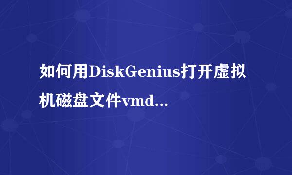 如何用DiskGenius打开虚拟机磁盘文件vmdk的方法