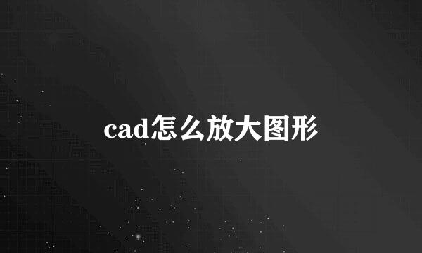 cad怎么放大图形