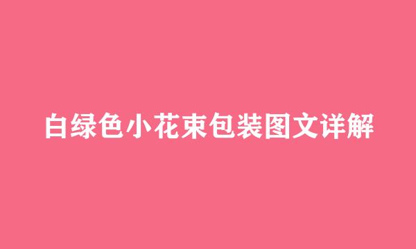白绿色小花束包装图文详解