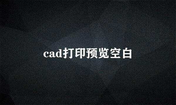 cad打印预览空白