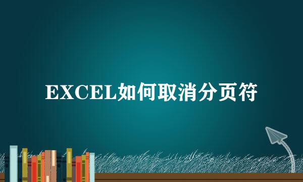 EXCEL如何取消分页符
