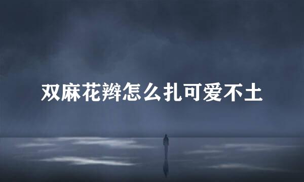双麻花辫怎么扎可爱不土