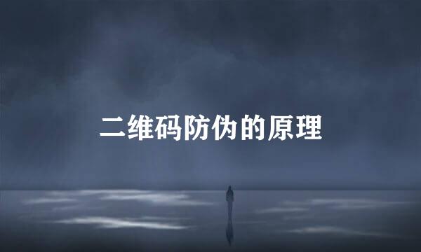 二维码防伪的原理