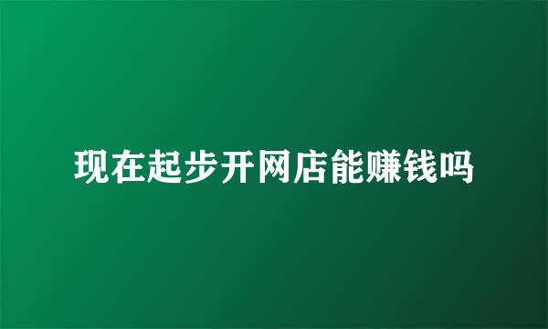 现在起步开网店能赚钱吗