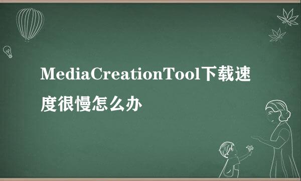 MediaCreationTool下载速度很慢怎么办