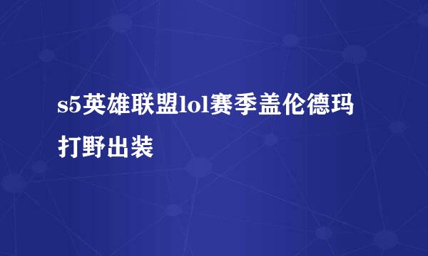 s5英雄联盟lol赛季盖伦德玛打野出装