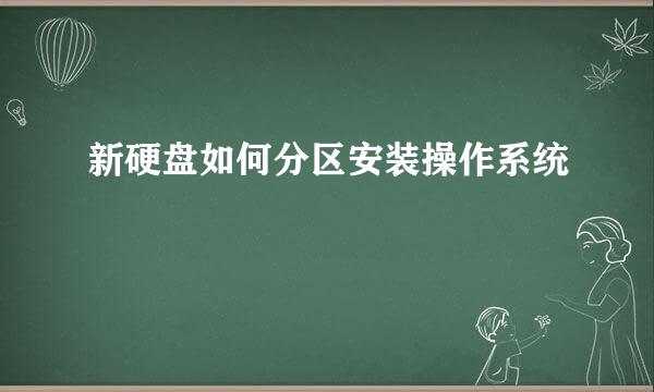新硬盘如何分区安装操作系统