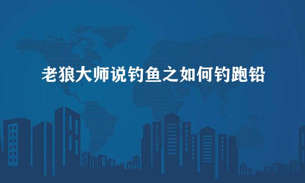 老狼大师说钓鱼之如何钓跑铅