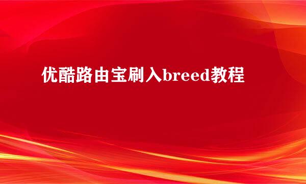 优酷路由宝刷入breed教程
