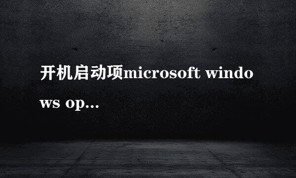 开机启动项microsoft windows operating system