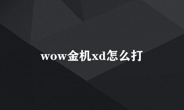 wow金机xd怎么打