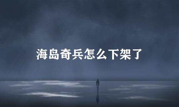 海岛奇兵怎么下架了