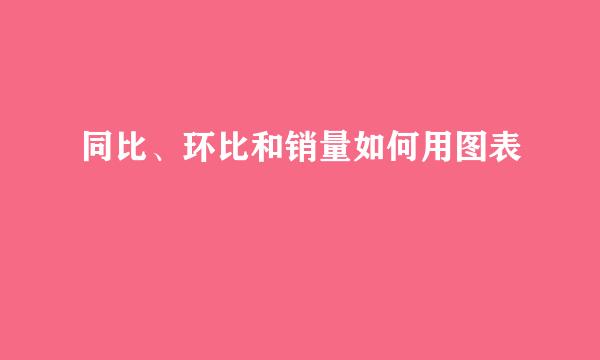 同比、环比和销量如何用图表