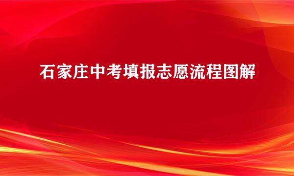 石家庄中考填报志愿流程图解