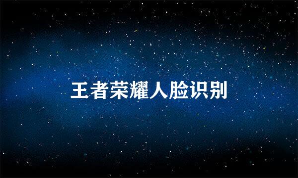 王者荣耀人脸识别