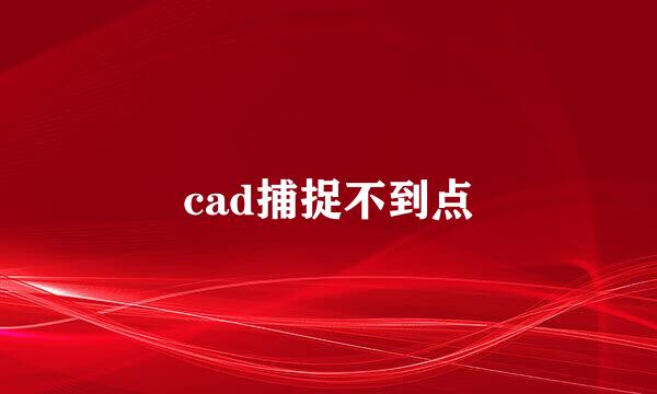 cad捕捉不到点