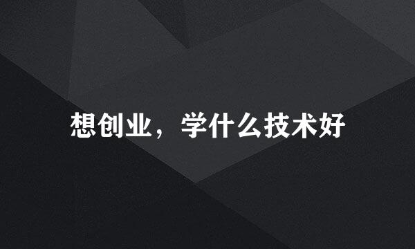 想创业，学什么技术好