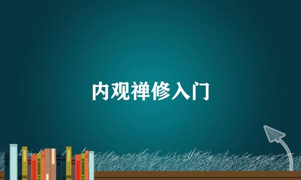 内观禅修入门