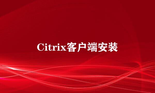 Citrix客户端安装