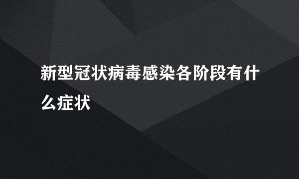 新型冠状病毒感染各阶段有什么症状