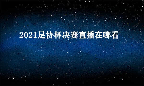 2021足协杯决赛直播在哪看
