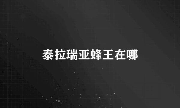 泰拉瑞亚蜂王在哪