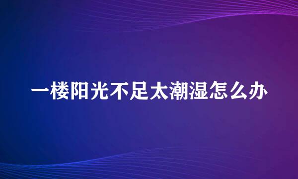 一楼阳光不足太潮湿怎么办