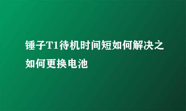 锤子T1待机时间短如何解决之如何更换电池