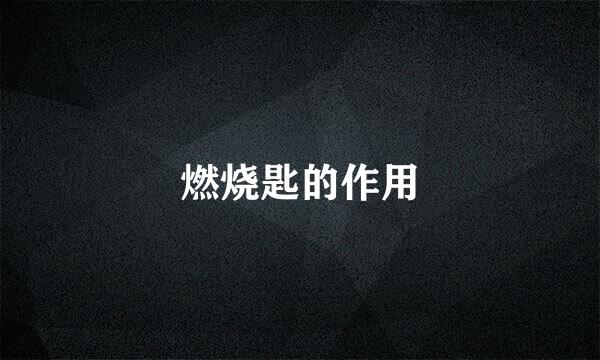 燃烧匙的作用