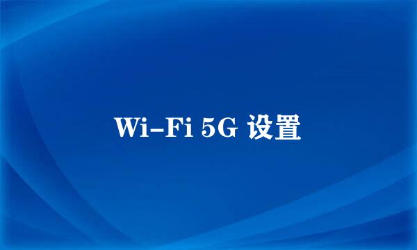 Wi-Fi 5G 设置