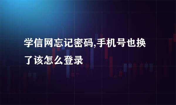 学信网忘记密码,手机号也换了该怎么登录