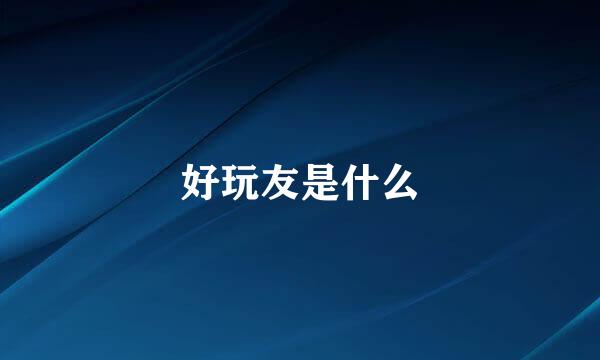 好玩友是什么