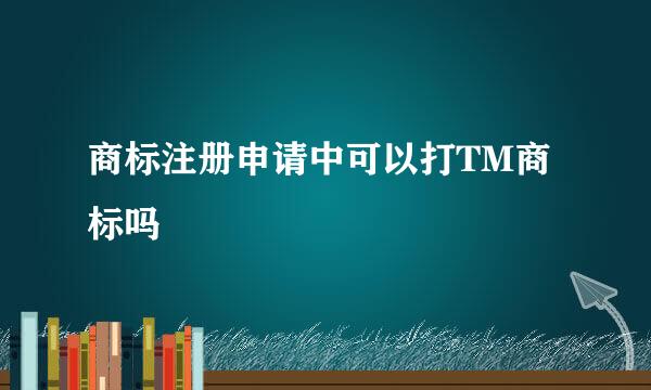 商标注册申请中可以打TM商标吗