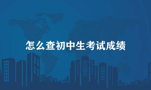 怎么查初中生考试成绩