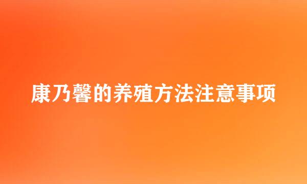 康乃馨的养殖方法注意事项