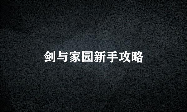 剑与家园新手攻略