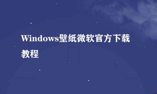 Windows壁纸微软官方下载教程