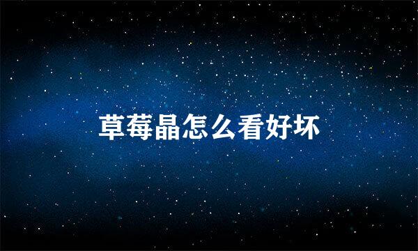 草莓晶怎么看好坏